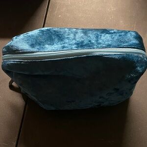 Blue Velvet Makeup Bag